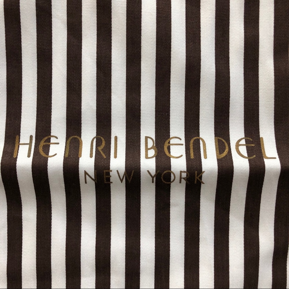 Henri Bendel striped handbag purse dust bag